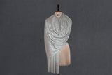 cashmere embroidered fine wool stole 28x80 inch