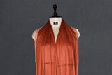 cashmere embroidered fine wool rust stole 28x80 inch