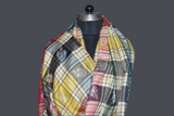 Embroidered check stole 28x80 inch