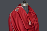 Hand embroidered pashmina shawl maroon 40X80 inch