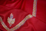 Hand embroidered pashmina shawl maroon 40X80 inch