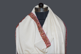 Hand embroidered pashmina shawl 40X80 inch paldar