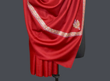 Hand embroidered pashmina shawl maroon 40X80 inch