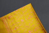 Fine wool Embroidered mustard shawl 40"x80"