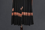 Fine wool Embroidered black shawl 40"x80"