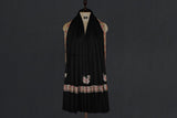 Fine wool Embroidered black shawl 40"x80"