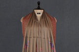 Fine wool Embroidered grey shawl 40"x80"