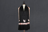 Fine wool Embroidered black shawl 40"x80"