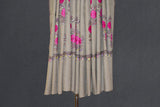 Pashmina hand embroidered natural shawl  40x80 inch