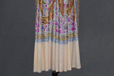 Pashmina hand embroidered white jammawar shawl  40x80 inch