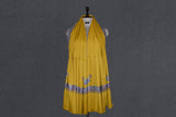 Fine wool Embroidered yellow shawl 40"x80"