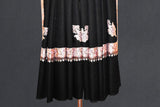 Fine wool Embroidered black shawl 40"x80"