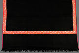 Cashmere hand embroidered black trim shawl 40X80 inch