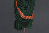 Fine wool Embroidered green shawl 40"x80"