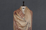 Fine wool Embroidered shawl 40"x80"