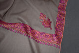 Fine wool Embroidered shawl 40"x80"