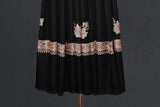 Fine wool Embroidered black shawl 40"x80"