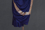 Fine wool Embroidered blue shawl 40"x80"