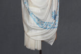 Fine wool Embroidered shawl 40"x80"