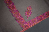 Fine wool Embroidered shawl 40"x80"