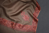 Fine wool Embroidered shawl 40"x80"
