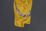 Fine wool Embroidered yellow shawl 40"x80"