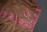 Fine wool Embroidered shawl 40"x80"