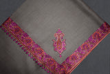 Fine wool Embroidered shawl 40"x80"