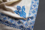 Fine wool Embroidered shawl 40"x80"