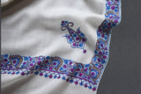 Fine wool Embroidered shawl 40"x80"