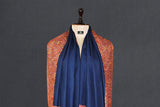 Pashmina hand embroidered blue shawl 40x80 inch