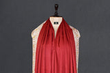 Pashmina hand embroidered red shawl 40x80 inch