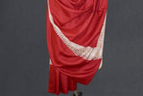 Pashmina hand embroidered red shawl 40x80 inch