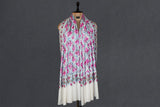 Pashmina hand embroidered white jamawar shawl 40x80 inch