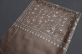 Embroidered fine wool stole 28x80 inch