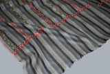 Fine wool Embroidered womens stripe shawl 40"x80"