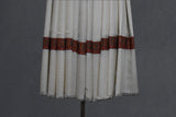 Pashmina hand embroidered white shawl 40X80 inch
