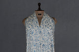 cashmere embroidered fine wool white stole 28x80 inch