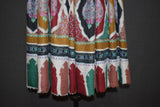 Embroidered fine wool stole 28"x80" print kalamkari