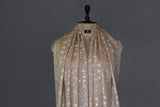 Embroidered fine wool stole 28x80 inch