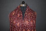 Pashmina Hand maroon embroidered shawl 40"x80"