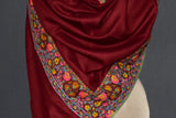 Pashmina embroidered stole 28x80 inch