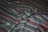 Fine wool Embroidered womens stripe shawl 40"x80"