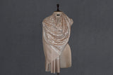 Embroidered fine wool stole 28x80 inch
