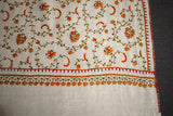 Fine wool Embroidered shawl 40x80 inch
