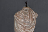 Embroidered fine wool stole 28x80 inch