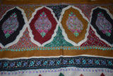 Embroidered fine wool stole 28"x80" print kalamkari