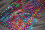 Hand embroidered pashmina shawl palla 40X80 inch