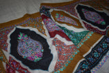 Embroidered fine wool stole 28"x80" print kalamkari