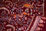 Pashmina Hand maroon embroidered shawl 40"x80"